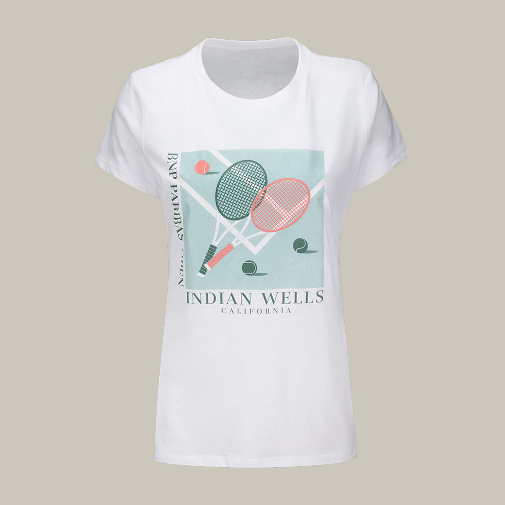 BNP Paribas Open Retro Court T-Shirt 2026 BNP Paribas Open Shirt Tennis Lover Gear