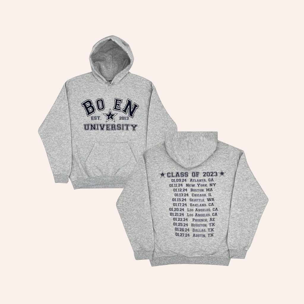 Bo En Merch University Hoodie Birthday Gifts For Friends