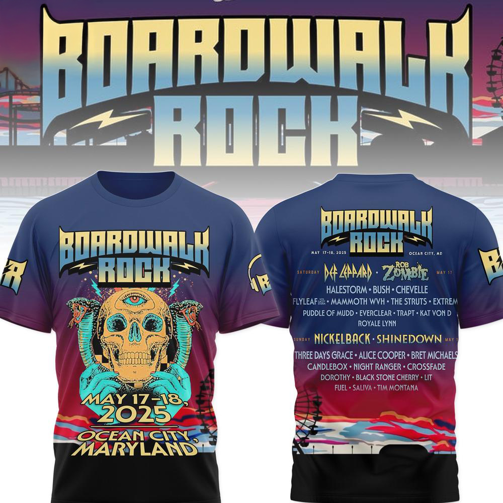 Boardwalk Rock Ocean City Limited Edition T-Shirt Gifts For Music Lovers