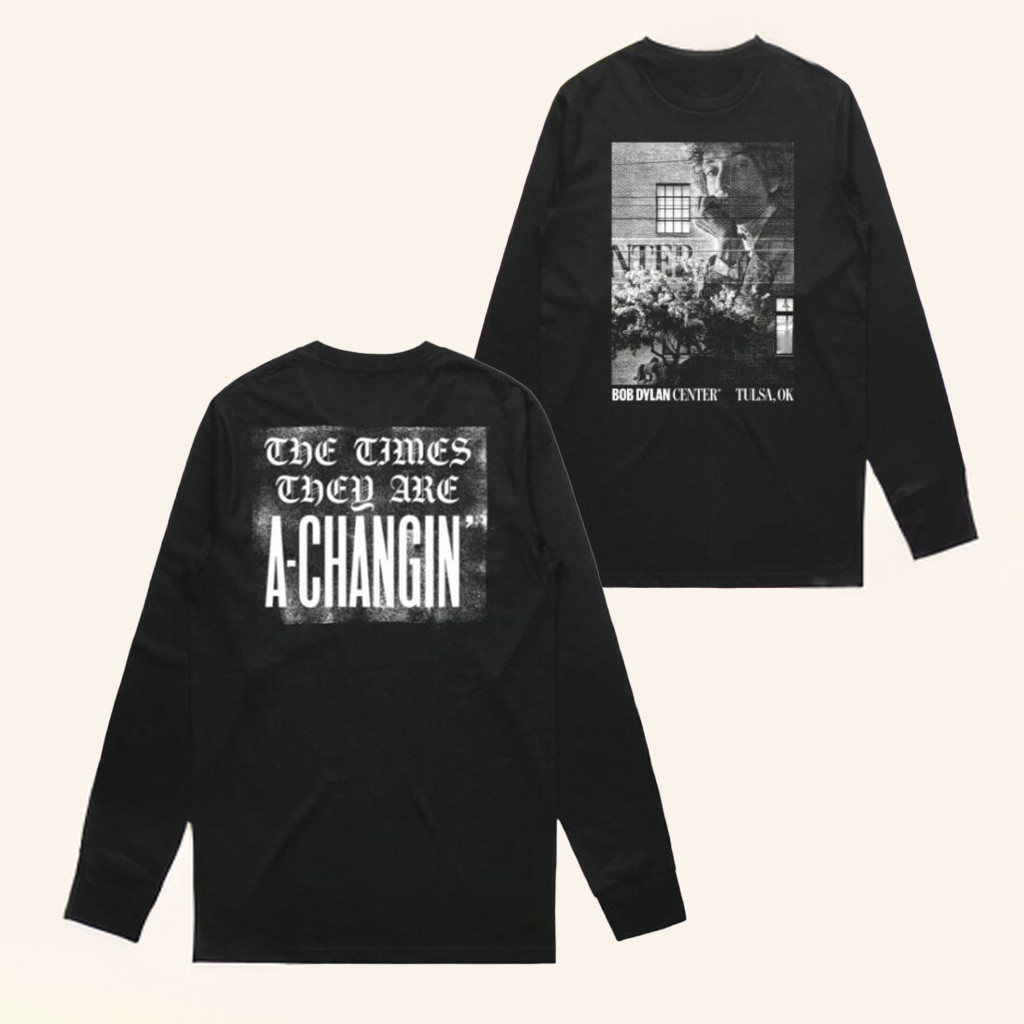 Bob Dylan Center Merch Times Are A Changin Mural Long Sleeve T-Shirt Christmas Gifts For Husband Bob Dylan Center Merch Times Are A Changin Mural Long Sleeve T-Shirt Christmas Gifts For Husband