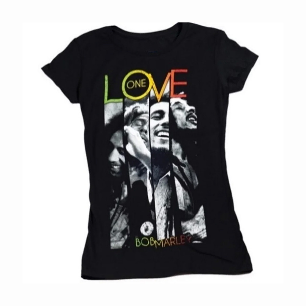 Bob Marley Merch One Love Stripes BLK Importada T-Shirt Unique Gift For Bob Marley Lovers