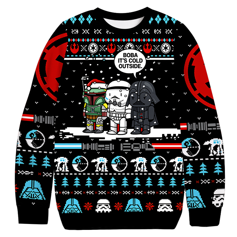Boba Fett Christmas Ugly Sweatshirt Funny Xmas Party Outfit Gift Ideas