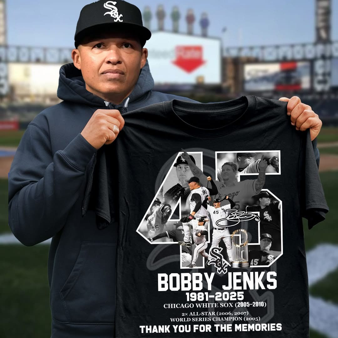 Bobby Jenks Tribute Thank You For The Memories Shirt #45 Chicago White Sox Legend Fan Merch
