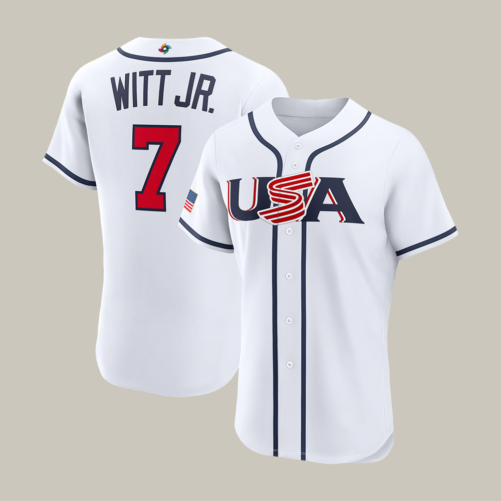 Bobby Witt Jr. USA World Baseball Classic 7 Jersey Team USA Baseball Clothes Gift For Boyfriend