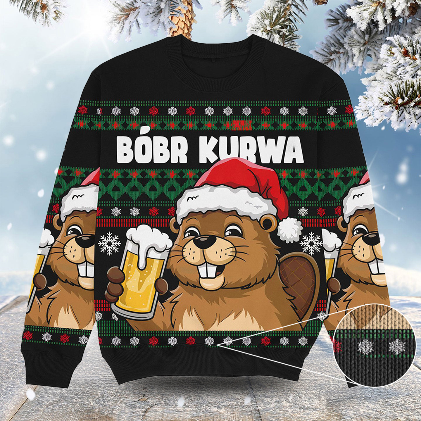 Bobr Kurwa Christmas Ugly Sweater Funny Christmas Clothing Xmas Gifts For Son In Law