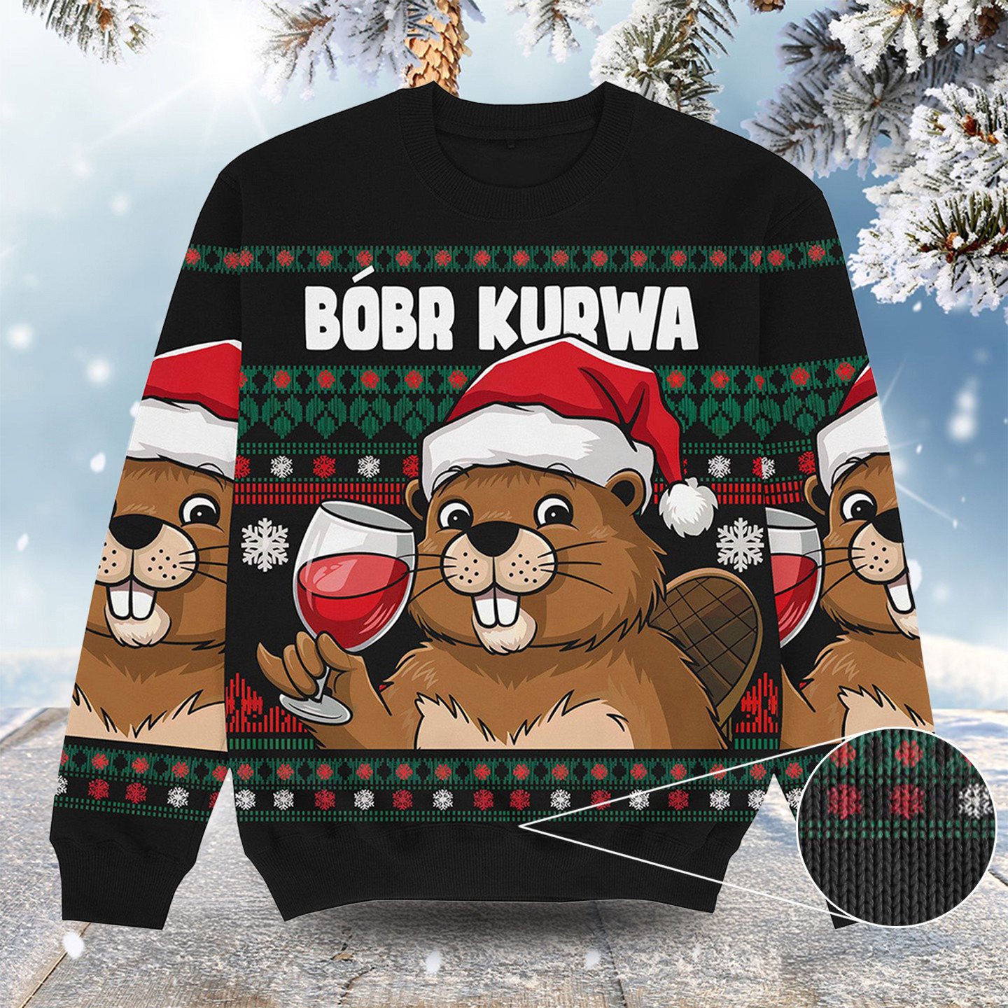 Bobr Kurwa Wein Christmas Ugly Sweater Funny Christmas Apparel Christmas Gifts For A Son In Law