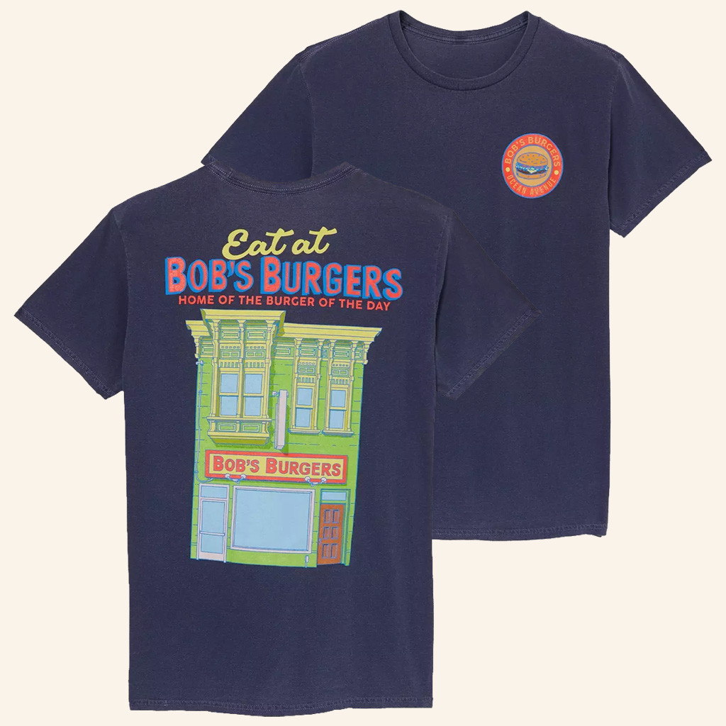 Bob's Burgers Merch Bob's Burgers Logo Patch T-Shirt Gifts For Brothers