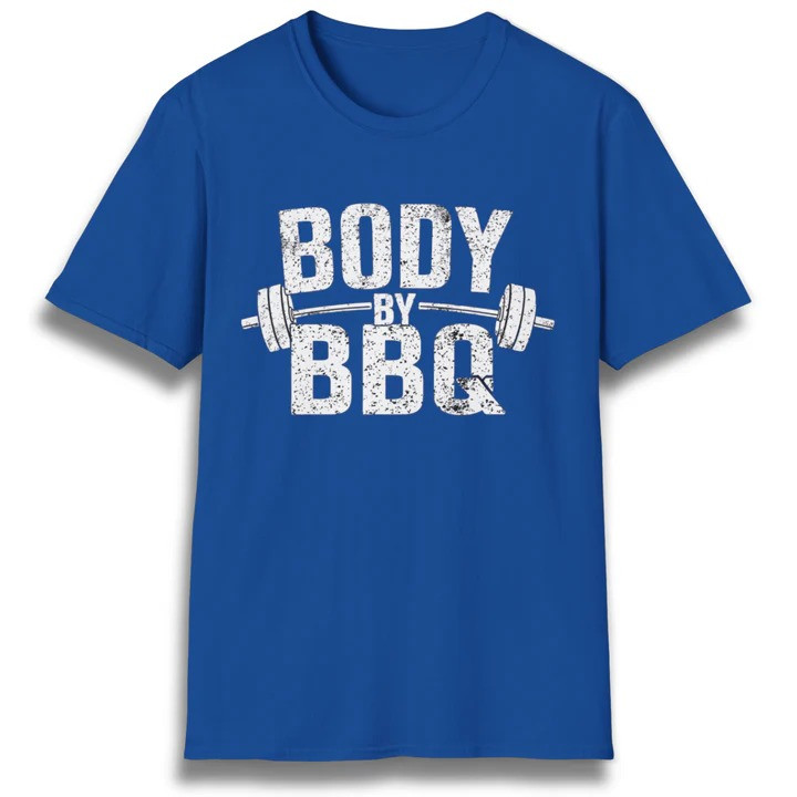 Body By BBQ T Shirt Funny Backyard Cookout Graphic Tees Smokehouse Shirt Gift For Dad
