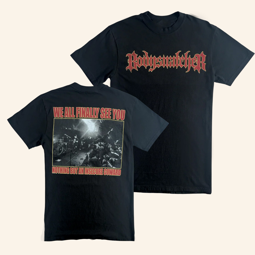 Bodysnatcher Merch Insecure Coward T-Shirt Music Related Gifts For Guys Bodysnatcher Merch Insecure Coward T-Shirt Music Related Gifts For Guys