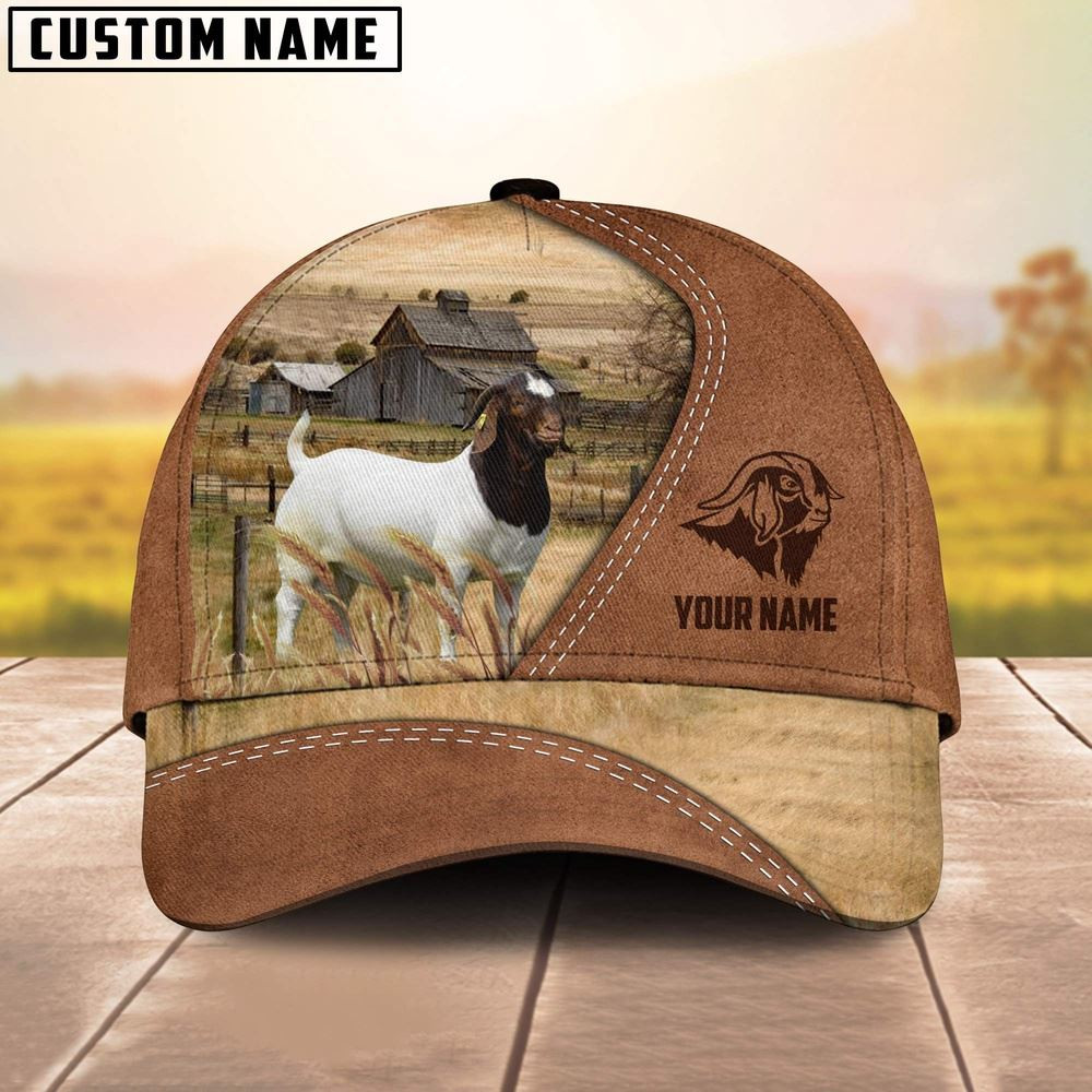 Boer Customized Name Brown Cap Farm Cap Farmer Baseball Cap Gift For Farmer