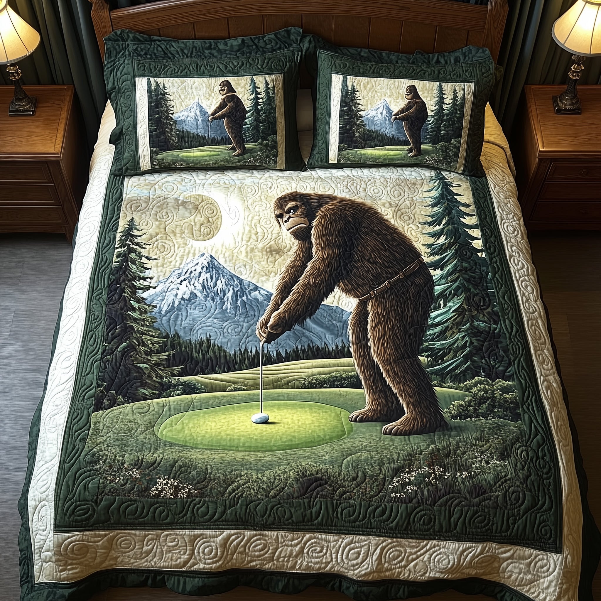 Bogey Putt Quilted Bedding Set Duvet Cover Merchandise Best Present For Golf Lovers