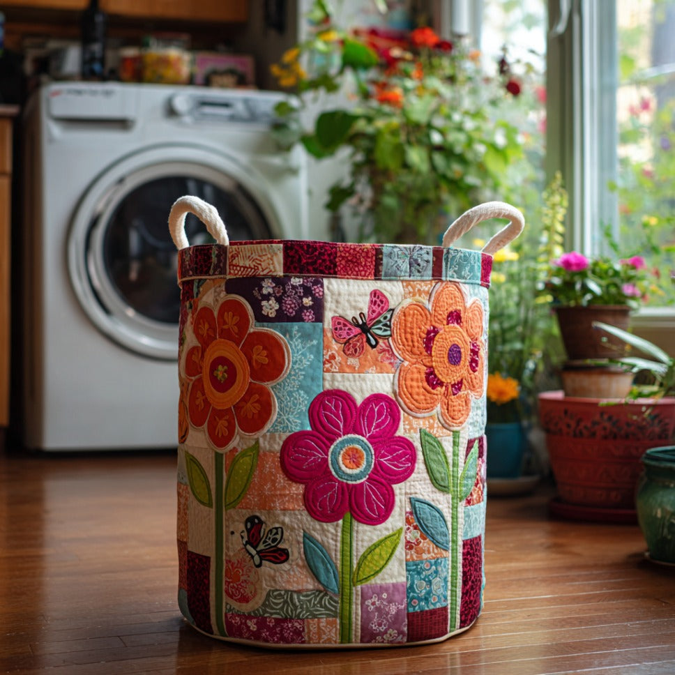 Bohemian Life Quilted Laundry Basket Merch For Him