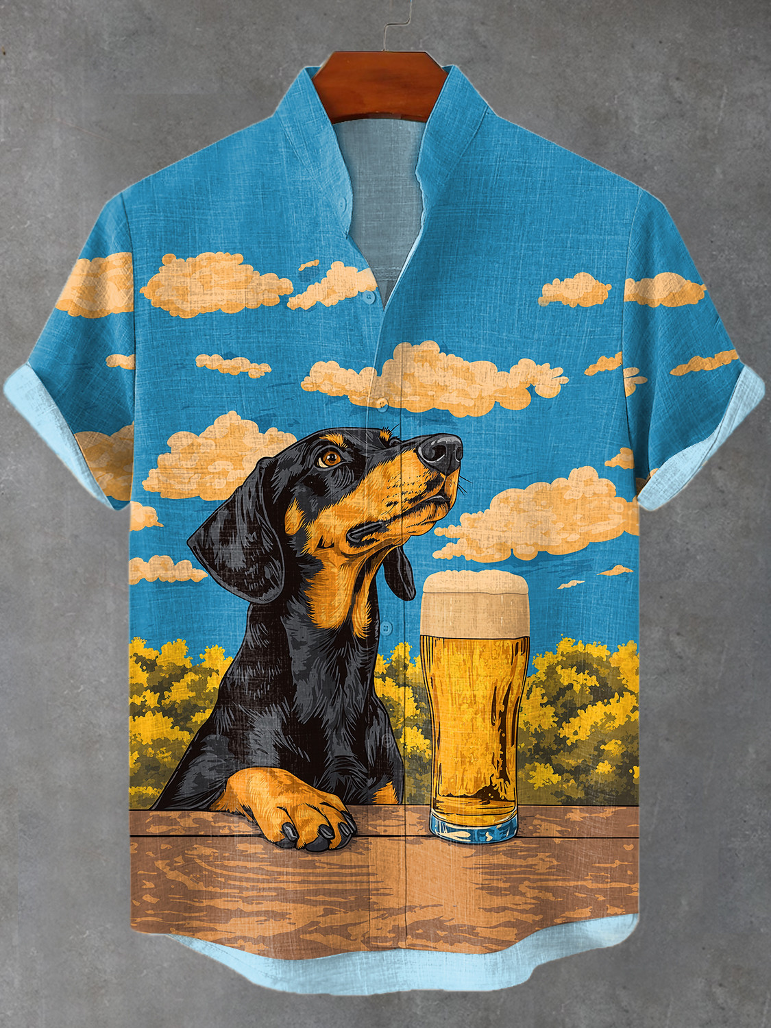 Boho Dachshund Drink Beer Chilling Art Hawaiian Shirt Gifts For Your Boyfriend
