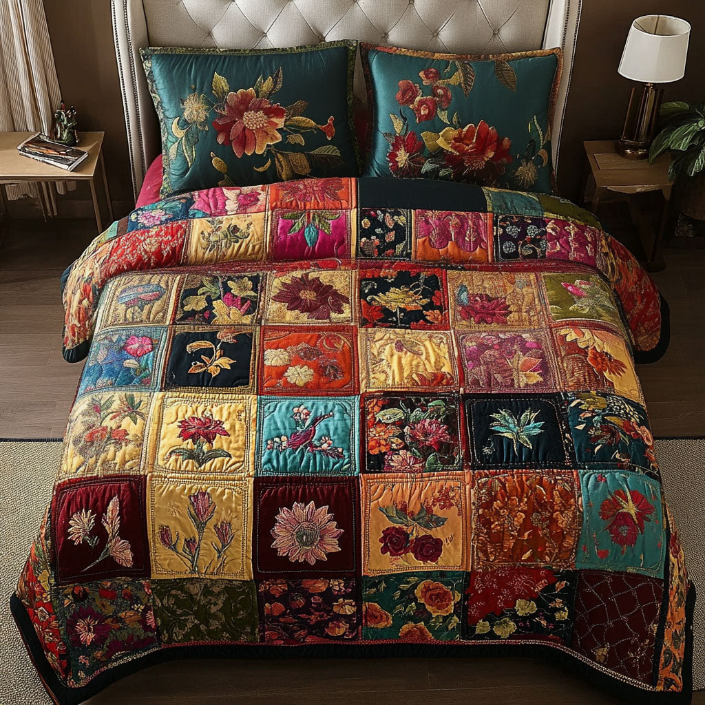 Boho Dream Quilted Bedding Set Best Christmas Duvet Cover Set Hippie Gifts For Her