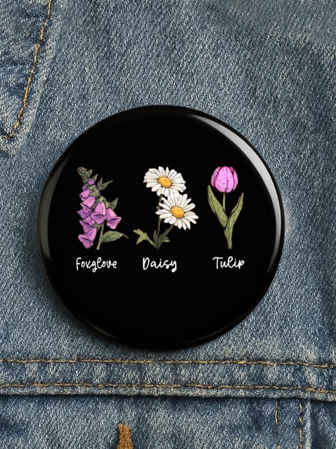 Boho Floral FDT Pin Button Minnesota Rebel Alliance Button F ICE Merch