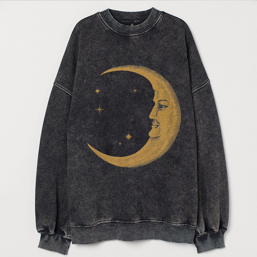 Boho Moon Sweatshirt Lunar Apparel Xmas Holiday Ideal Presents For Moon Lovers