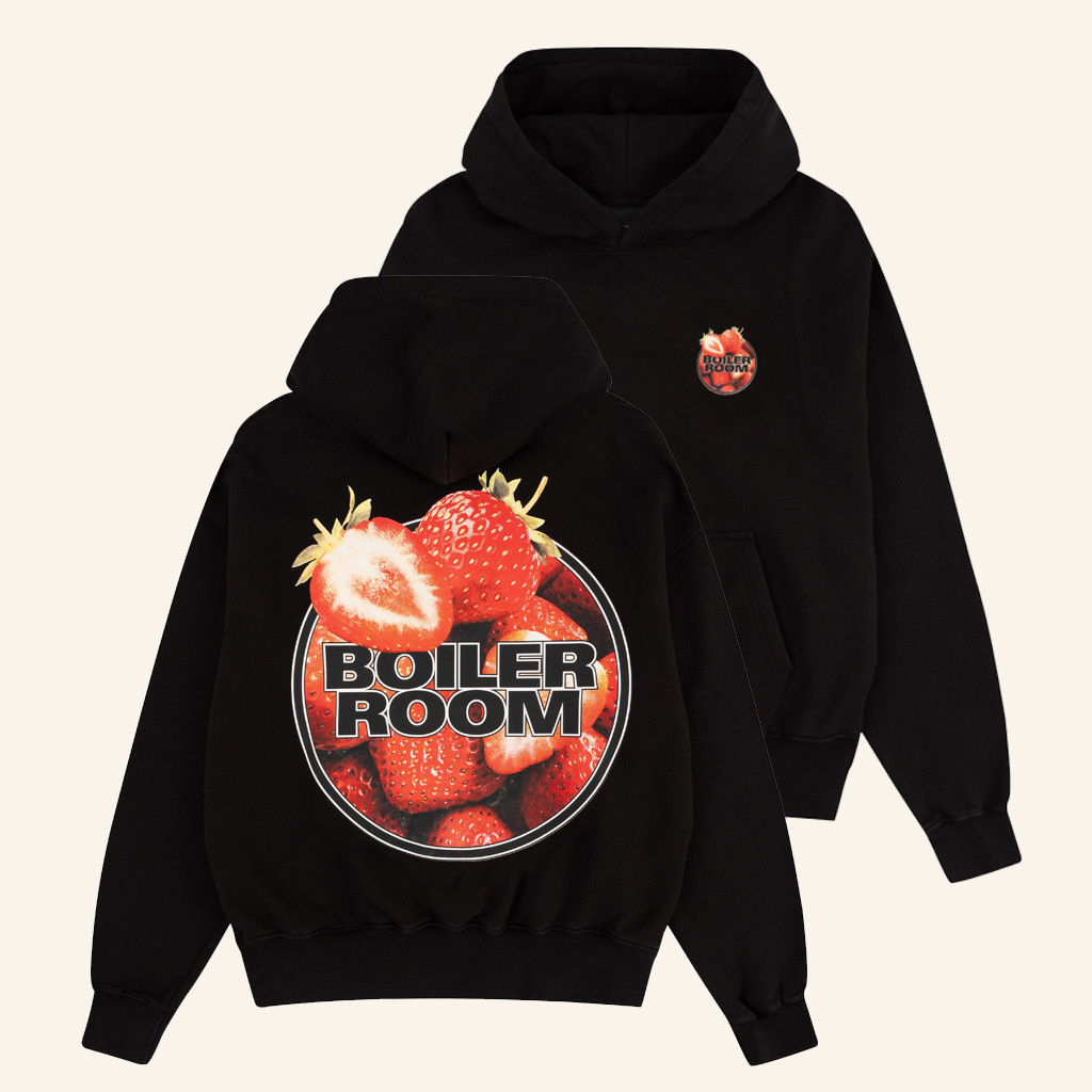 Boiler Room Merch Strawberry Logo Hoodie Black Christmas Gifts For Her Boiler Room Merch Strawberry Logo Hoodie Black Christmas Gifts For Her