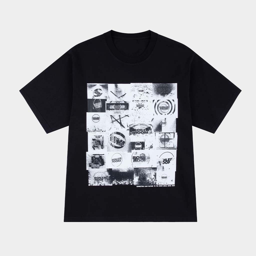 Boiler Room Merch Video Collage T-Shirt Black Birthday Gift Ideas For Him