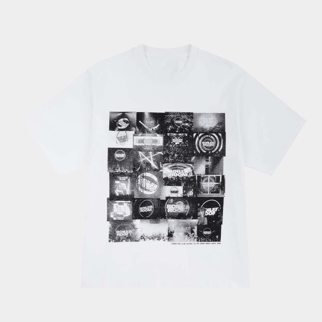 Boiler Room Merch Video Collage T-Shirt White Birthday Gift Ideas For Boyfriend