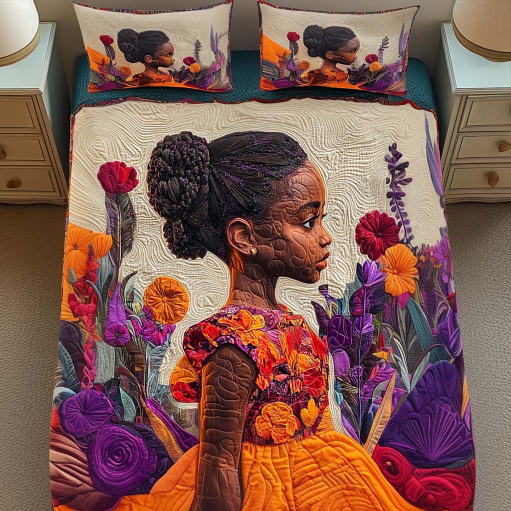 Bold Beauty Quilted Bedding Set Best Bed Sheet Set African American Heritage Month Gifts