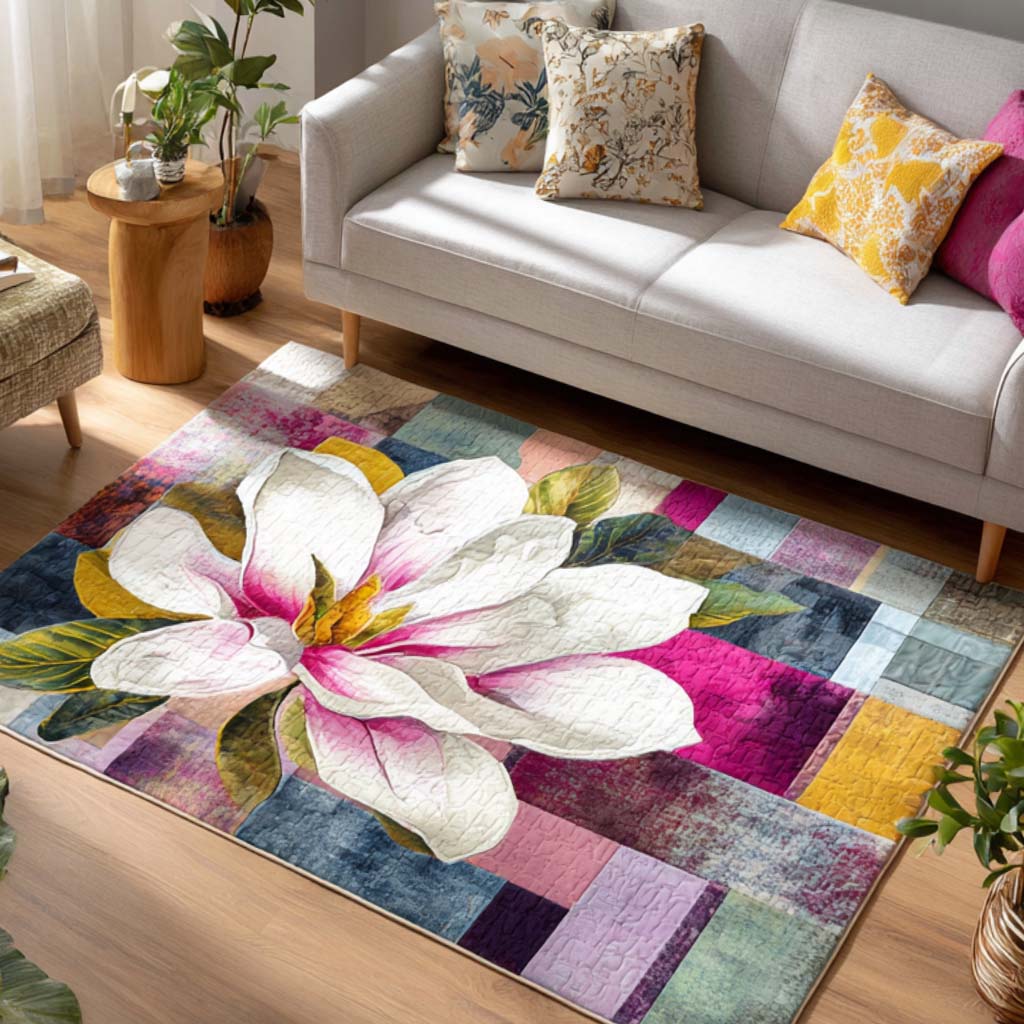 Bold Blossom Area Rug Christmas Entryway Decor Christmas Gifts For Flower Lovers