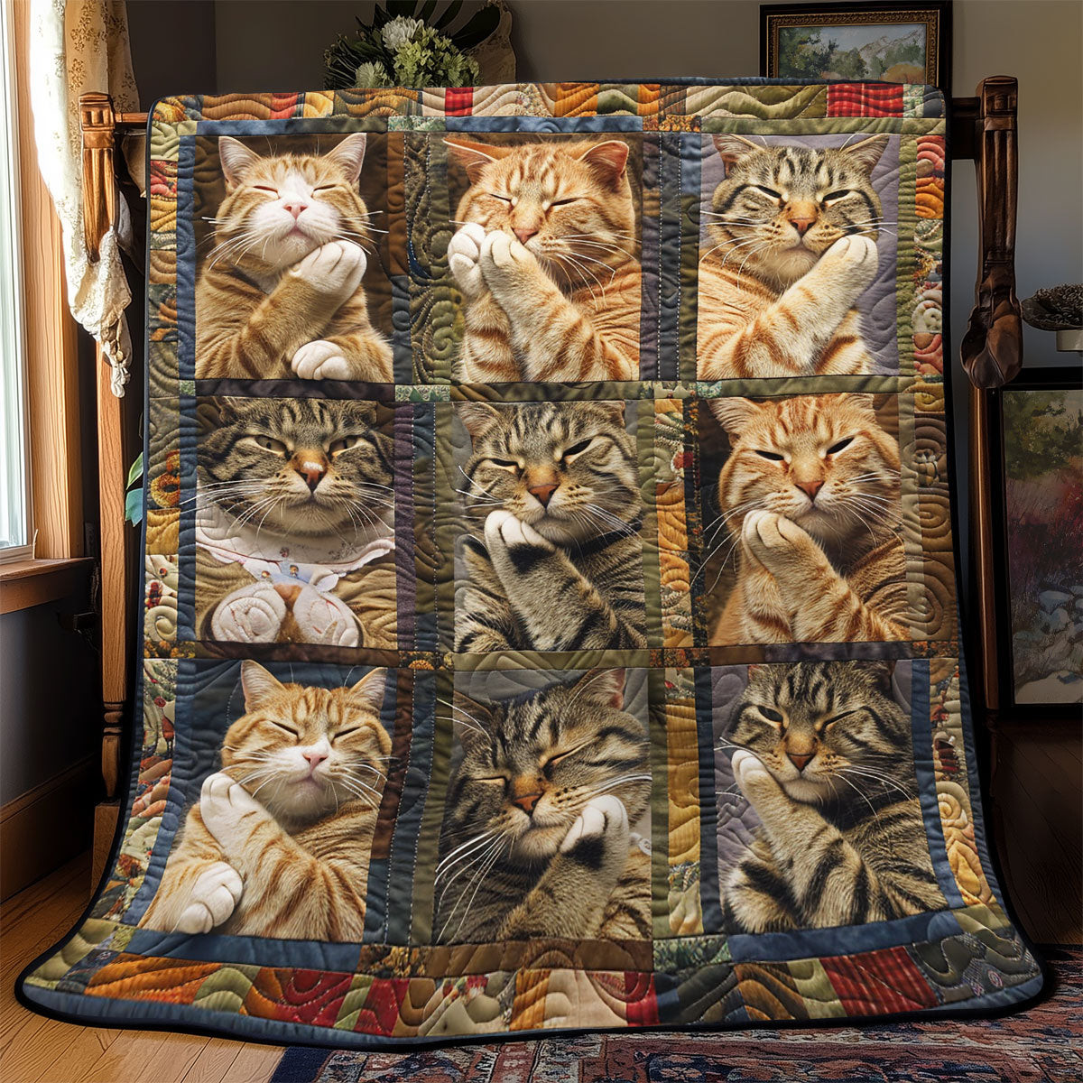 Bold Cats Quilt Blanket Luxury Throw Blankets Gifts For Dads Who Have Everything