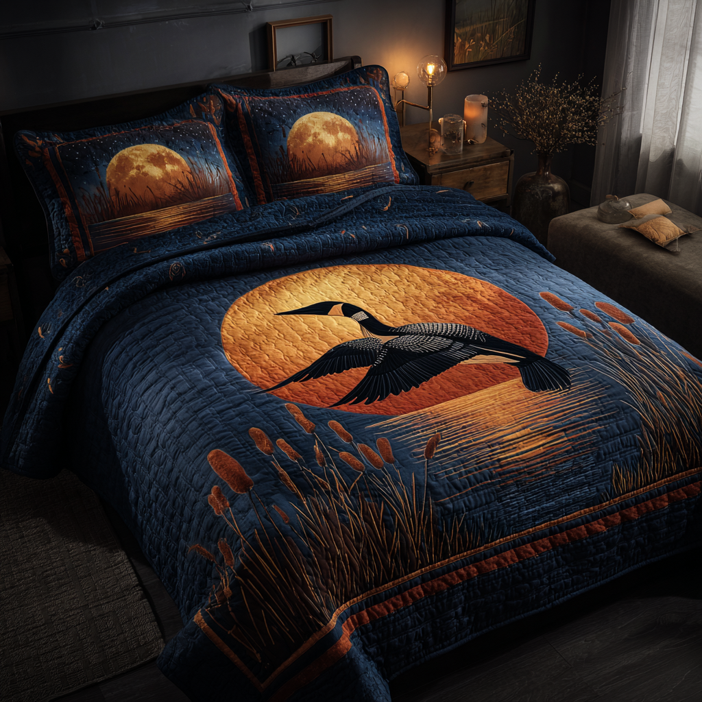 Bold Loon Quilted Bedding Set Bedroom Decorations Bird Gifts For Bird Lovers