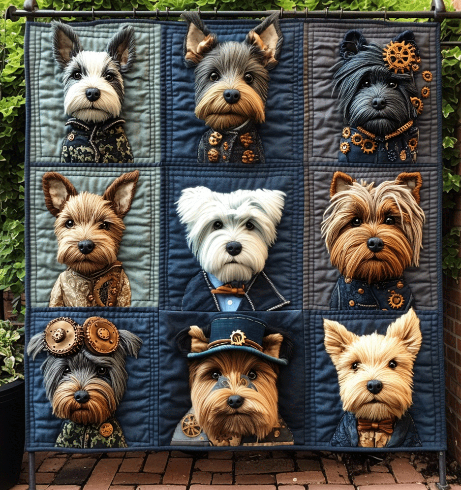 Bold Scottish Terrier Quilted Blanket Presents For Dog Lovers