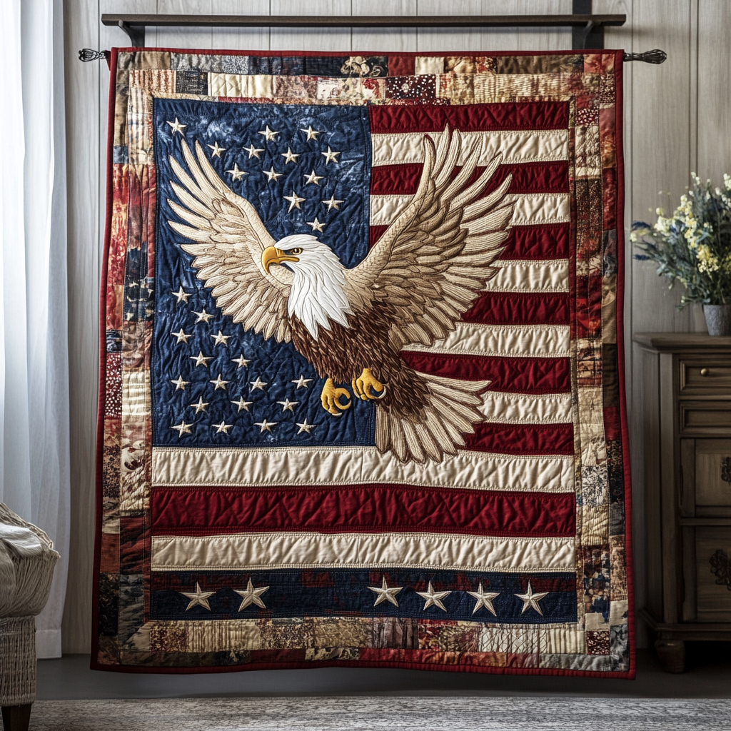 Bold Spirit Quilted Blanket Nice Throw Blanket Presents For Duck Lovers