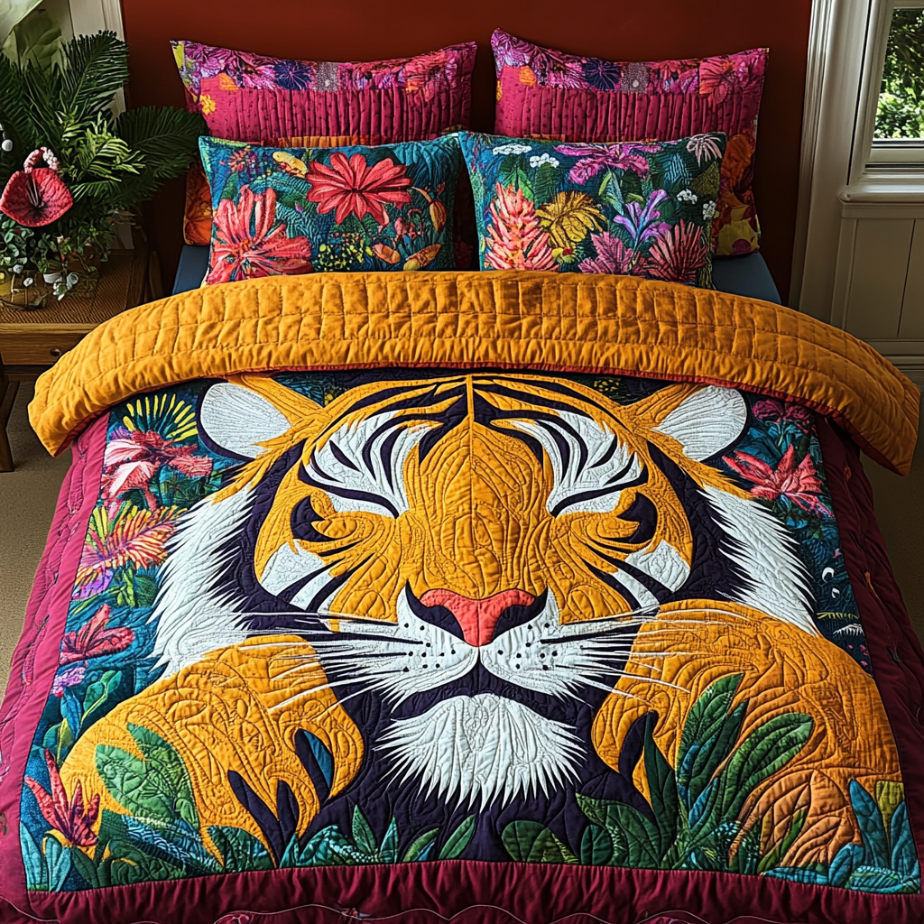 Bold Untamed Quilted Bedding Set Best Luxury Sheets Good Gifts For Mom Birthday