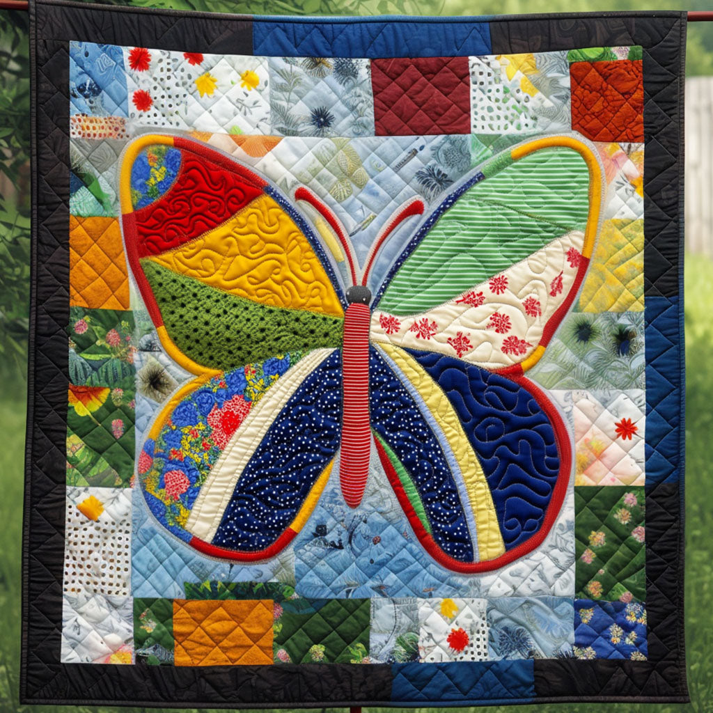 Bold Wings Quilted Blanket Christmas Throw Blanket Cute Butterfly Gifts