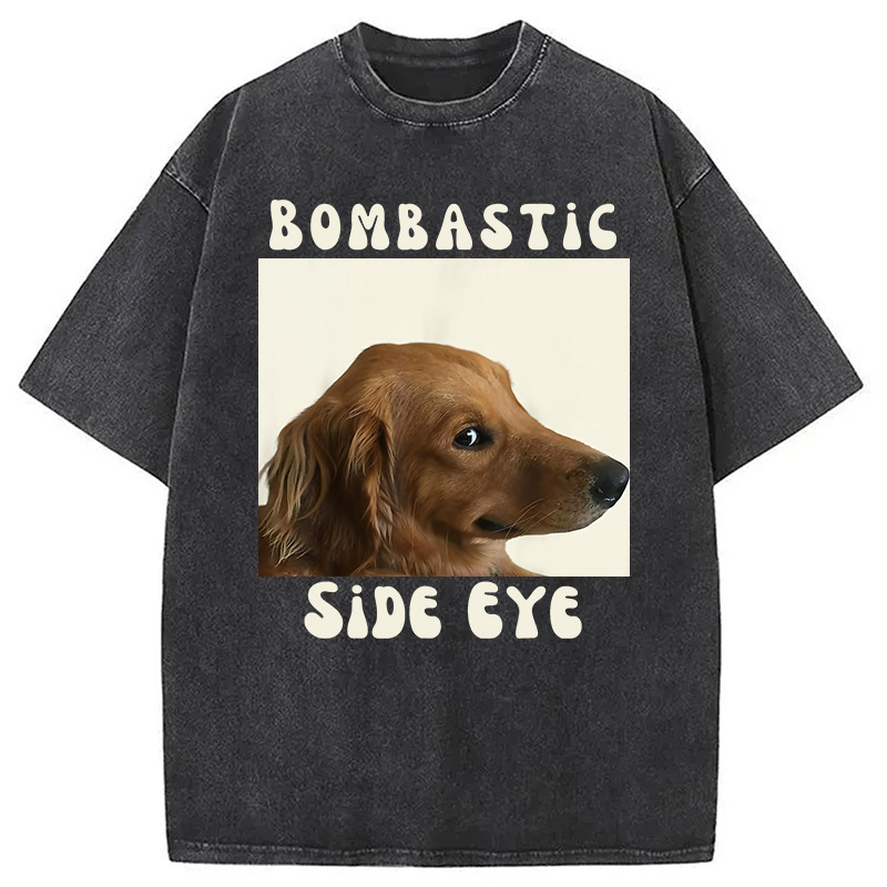 Bombastic Side Eye Funny Dog Meme Washed T-Shirt Cool Urban Street Style Shirt Gifts For Best Friend Bombastic Side Eye Funny Dog Meme Washed T-Shirt Cool Urban Street Style Shirt Gifts For Best Friend