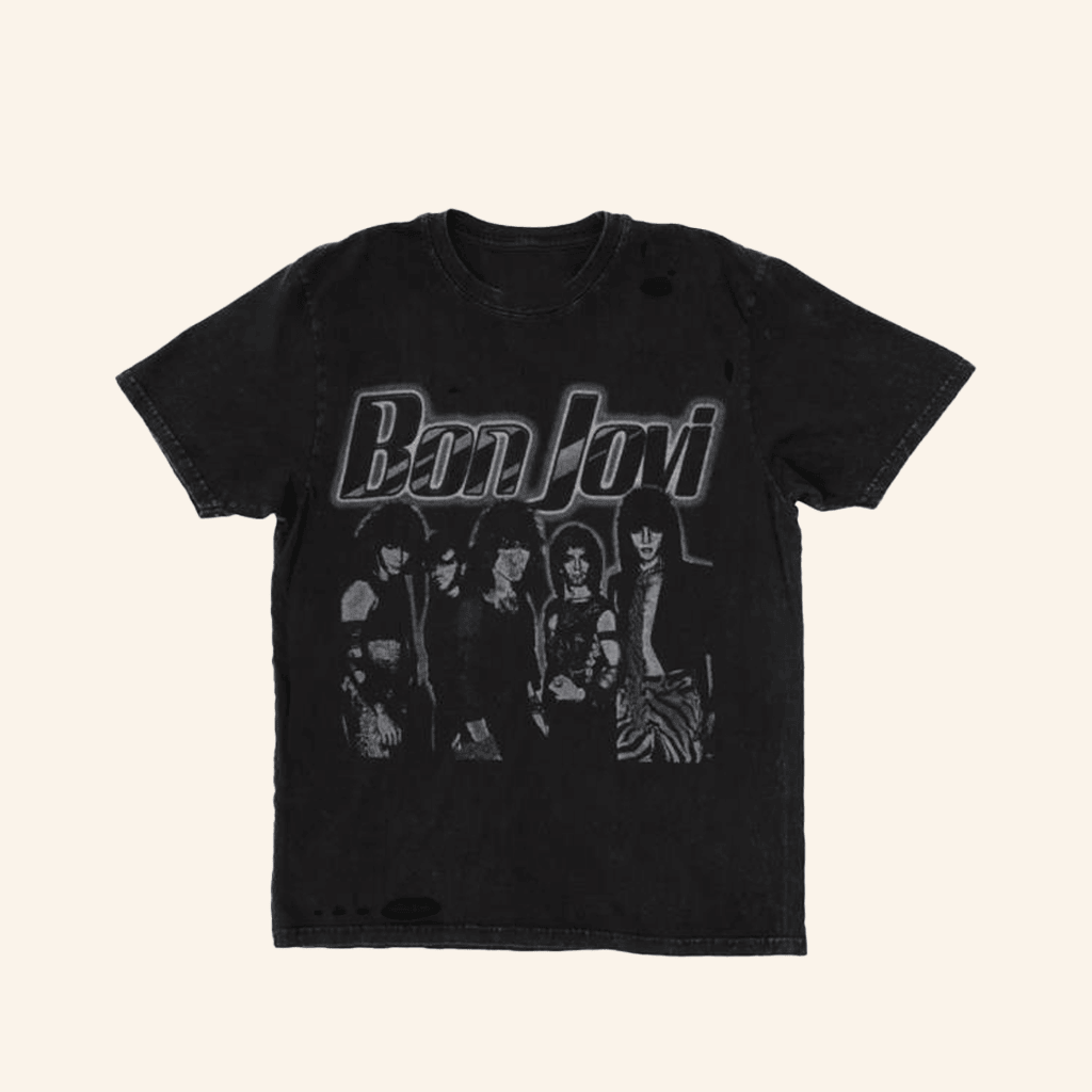 Bon Jovi Merch Bon Jovi Distressed T-Shirt Gifts For Rock Band Fans