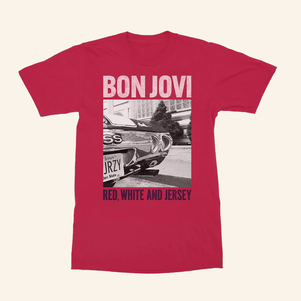 Bon Jovi Merch Forever Red White And Jersey Red T-Shirt Gifts For Rock Band Fans Bon Jovi Merch Forever Red White And Jersey Red T-Shirt Gifts For Rock Band Fans