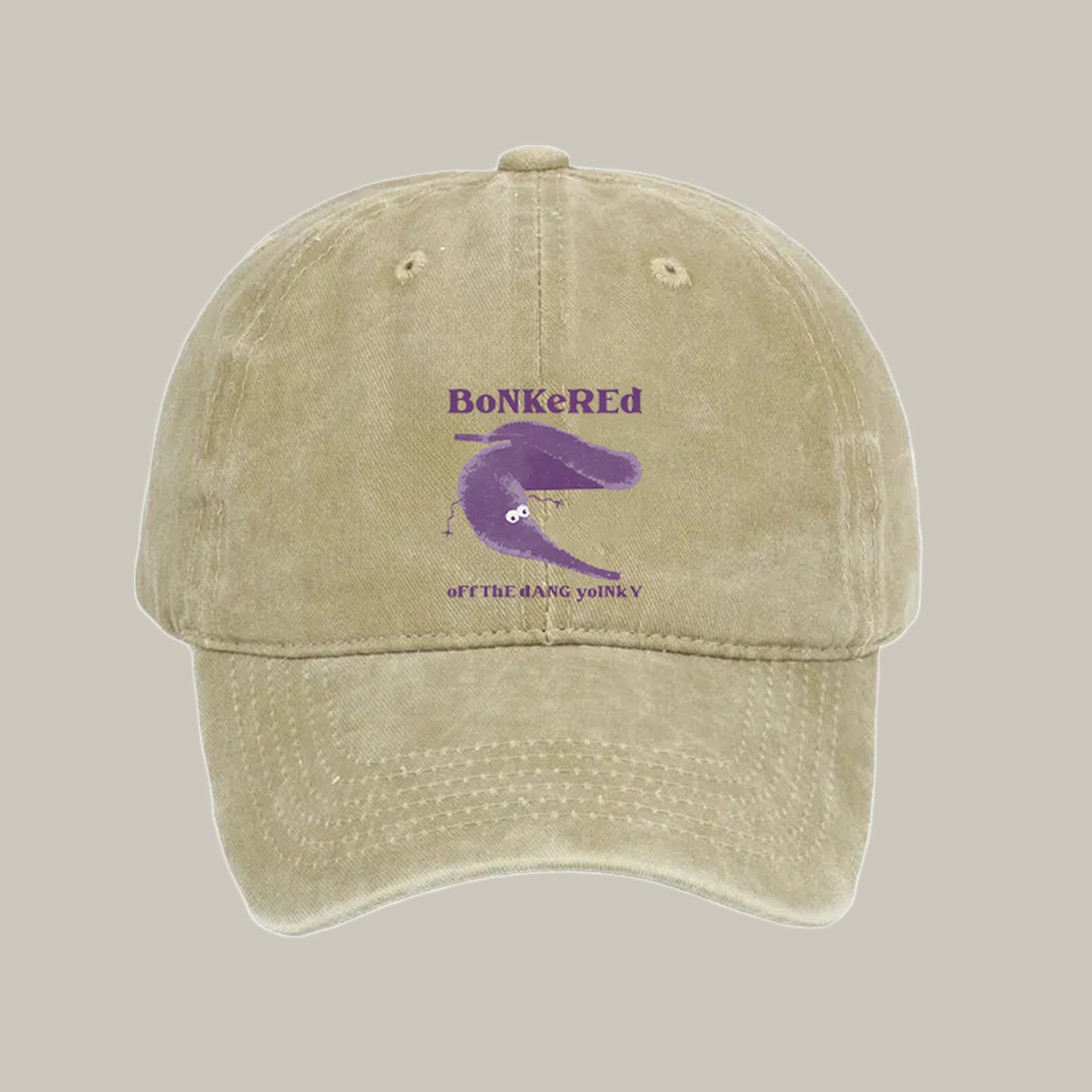Bonkered Of The Dang Yoinky Washed Cap Humorous Baseball Caps Xmas Gift Ideas For Wife