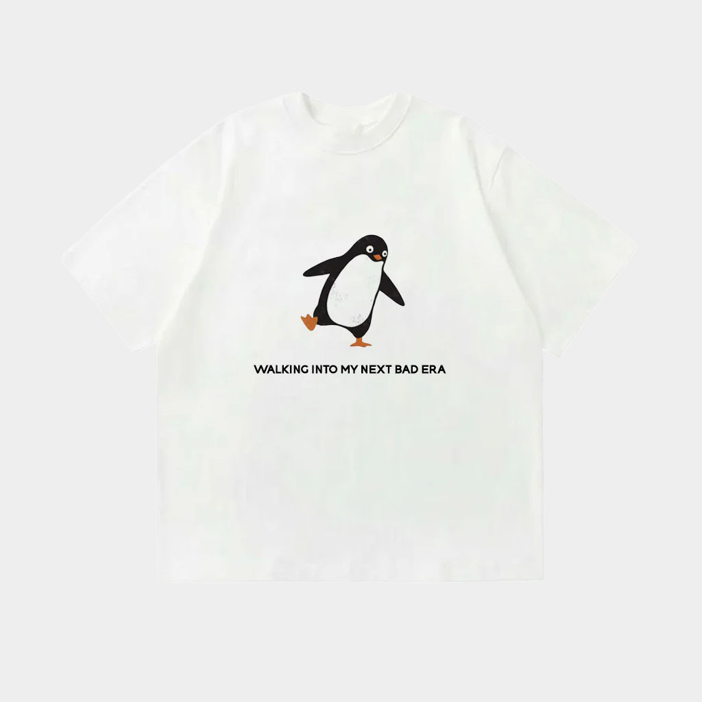 Bonkers Corner Merch Unbothered Penguin T-Shirt Walking Into My Next Bad Era Shirt Her Gifts-1