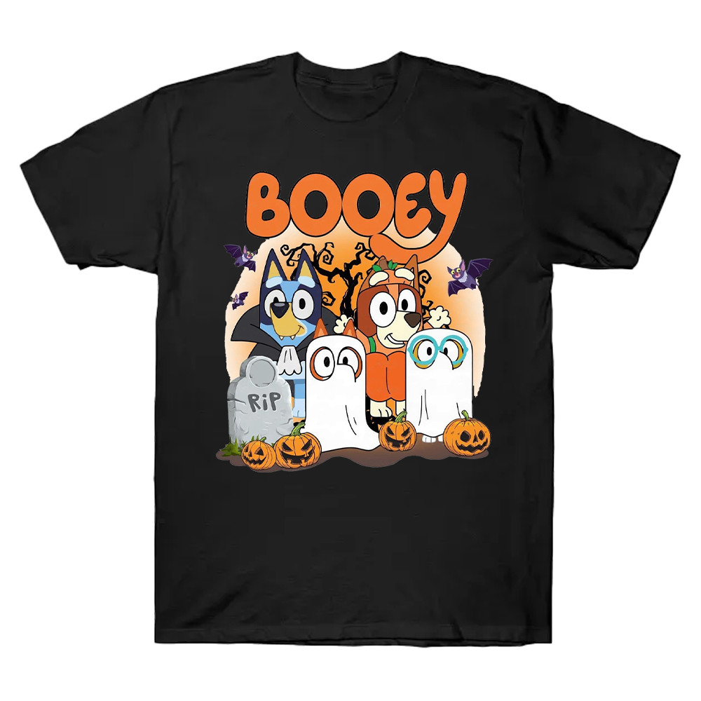 Booey Bluey Halloween Shirt Cute Graphic T-Shirt Gifts For Bluey Fans