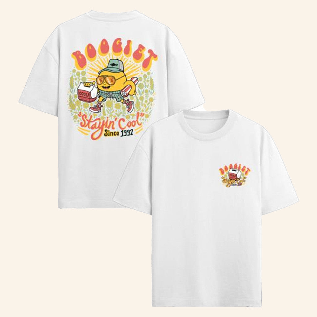 Boogie T Merch Boogie T Stayin Cool White T-Shirt Gifts For Husband