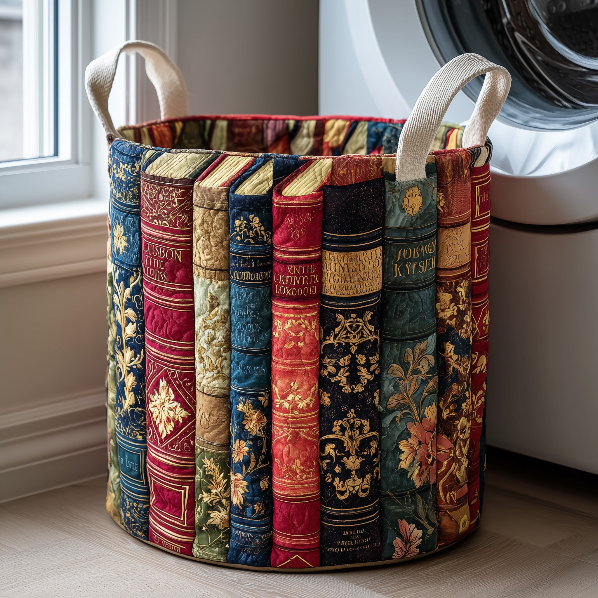Book Haven Quilted Laundry Basket Book Themed Birthday Gifts
