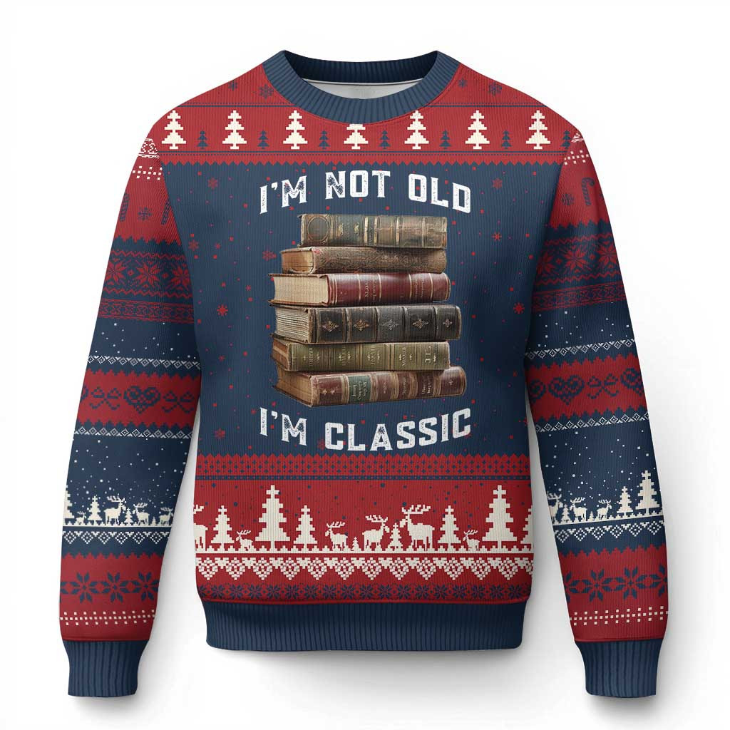 Book I'm Classic Ugly Christmas Sweater Cozy Christmas Sweaters Unique Book Lover Gifts