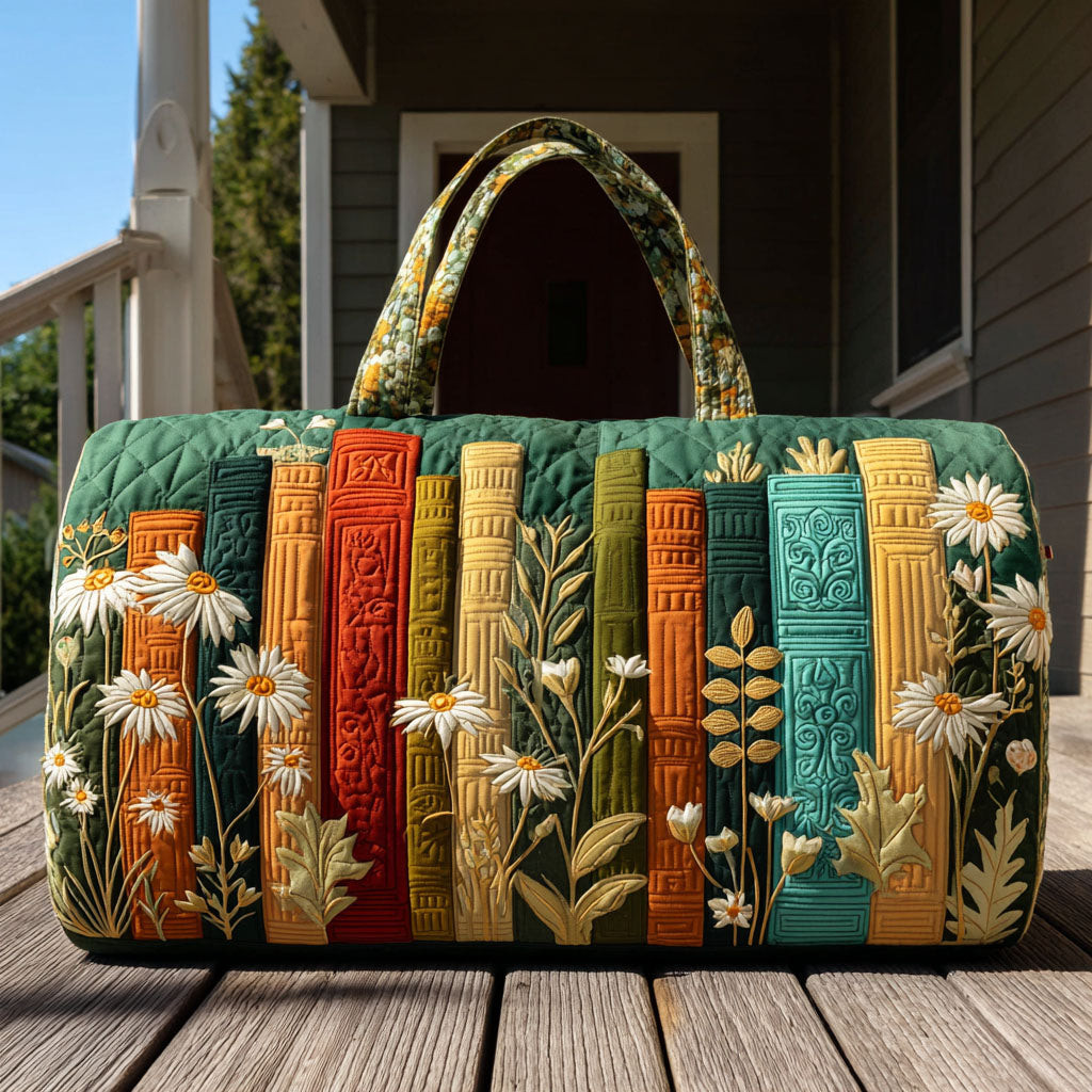 Book Lover Quilted Duffle Bag Library Travel Gear Best Gift For Readers Writers