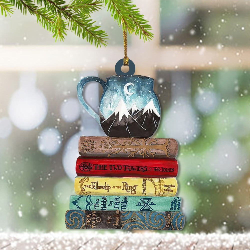 Book Lovers Ornament Reading Book Christmas Ornament 2024 Decoration Gift Ideas