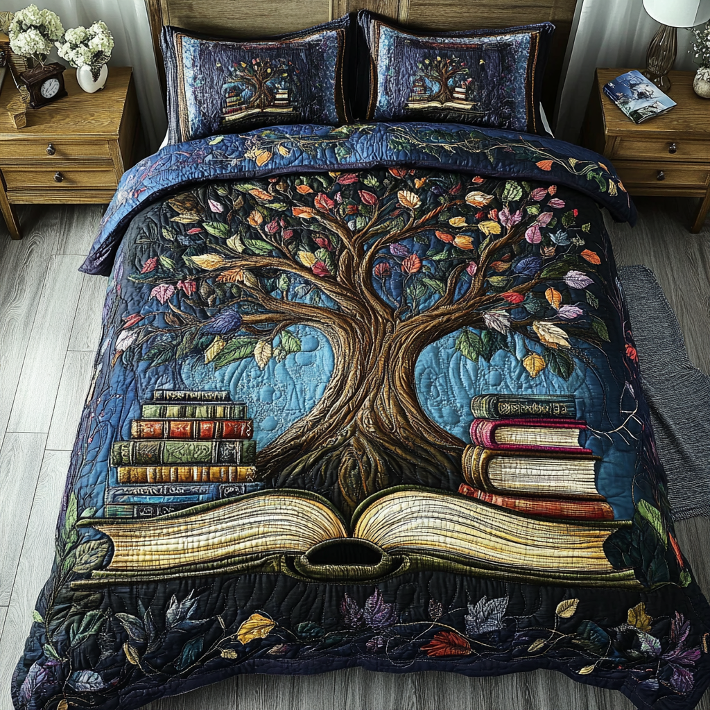 Book Roots Quilted Bedding Set Best Comforter Sets Best Book Related Gifts