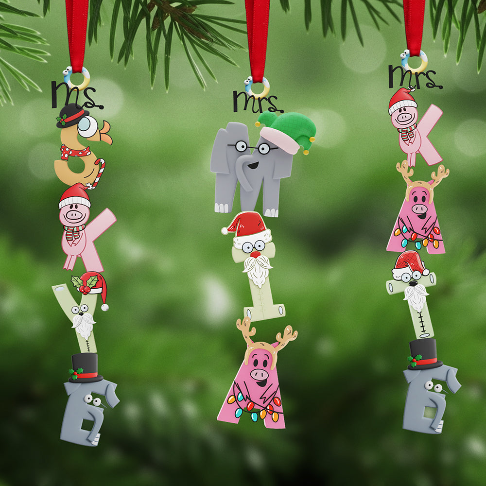 Book Teacher Alphabet Name Acrylic Ornament, Personalized Gifts For Christmas - Funny Christmas Ornament Gift Book Teacher Alphabet Name Acrylic Ornament, Personalized Gifts For Christmas - Funny Christmas Ornament Gift