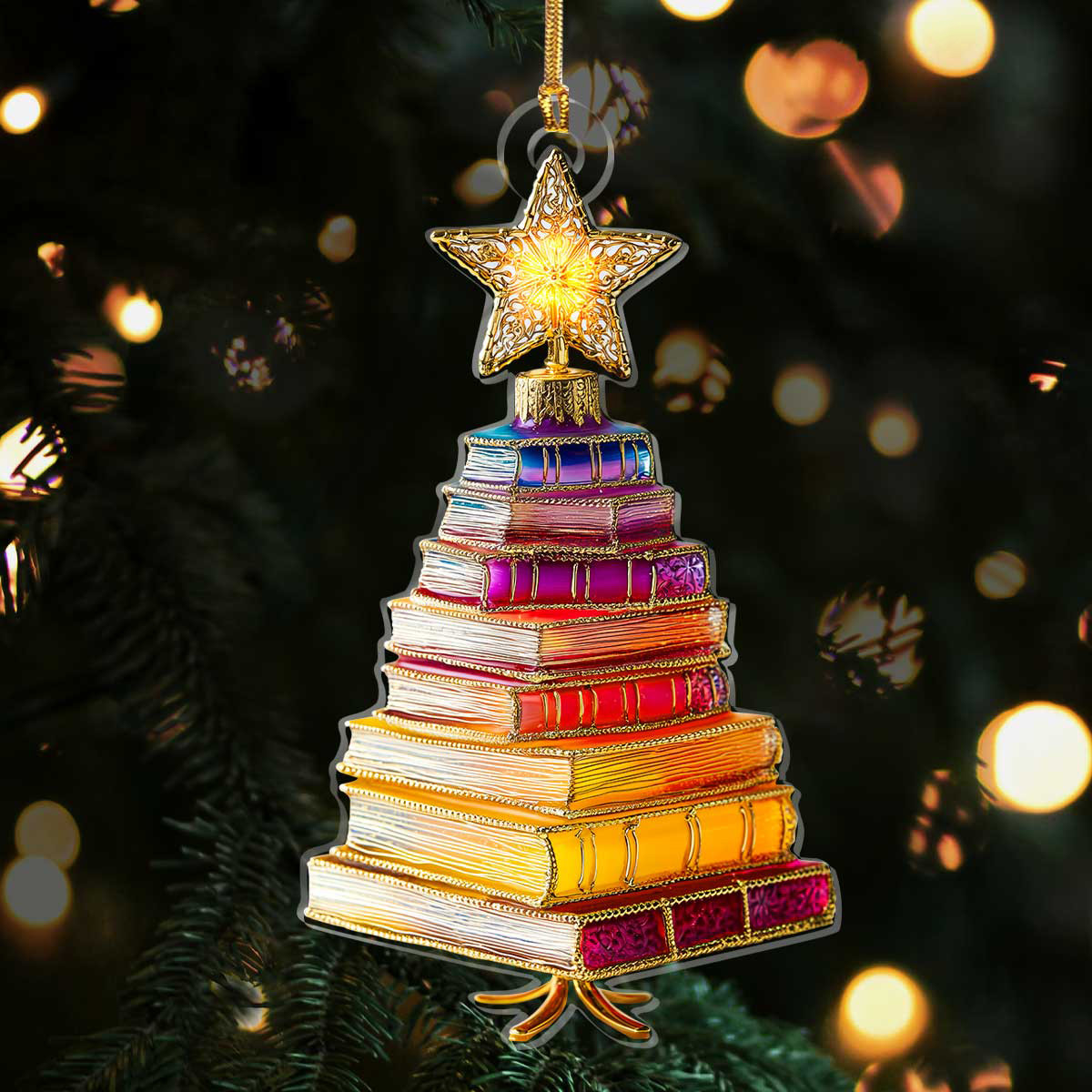 Book Tree Christmas Ornament Bookish Themed Christmas Home Decor Bookish Gifts
