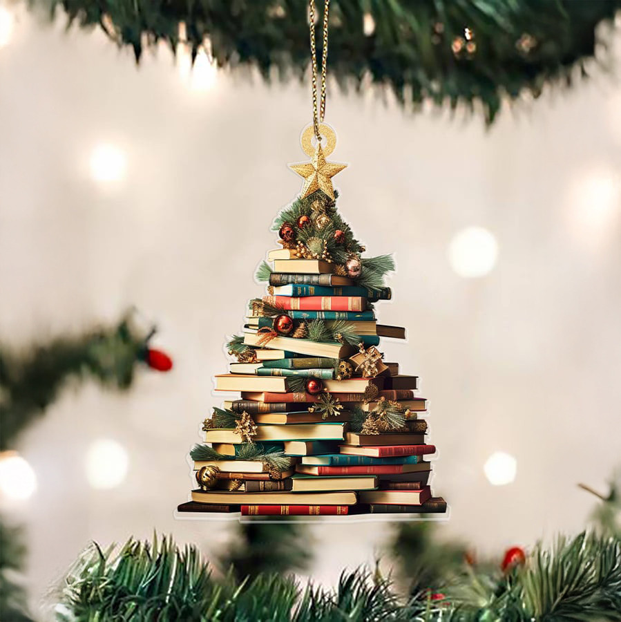 Book Tree Christmas Ornament Xmas Tree Decor Christmas Gifts For Readers