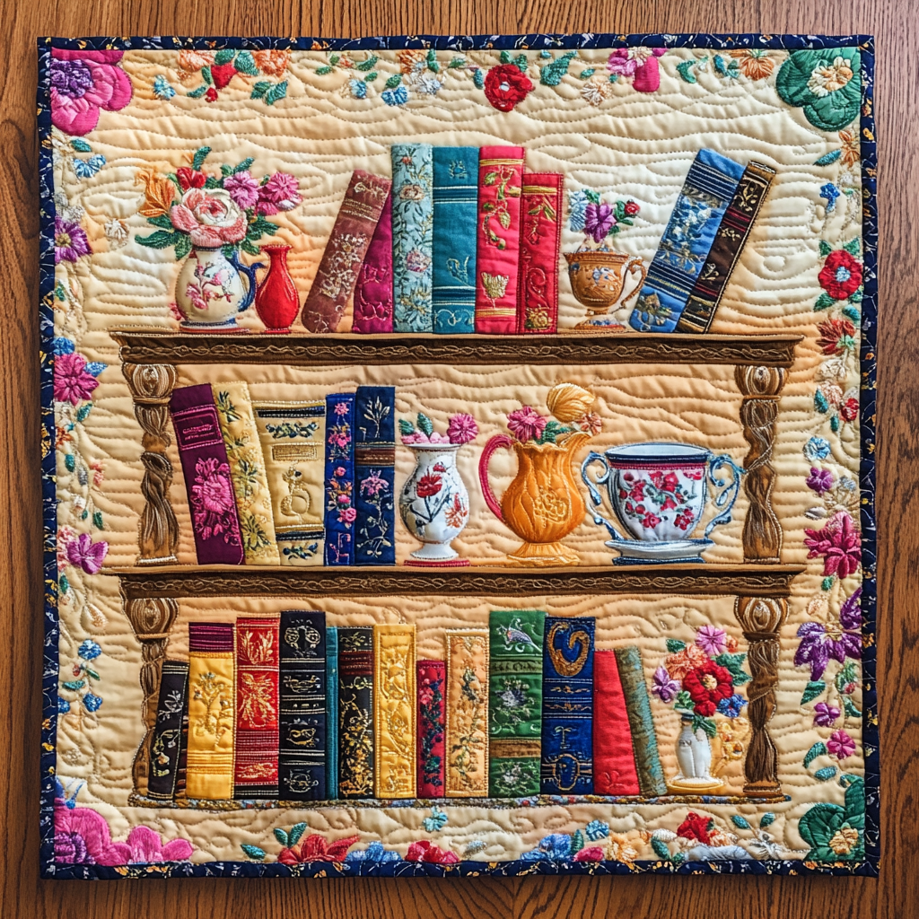 Bookcase Quilted Placemat Cute Placemats Meaningful Gifts For Dad Birthday