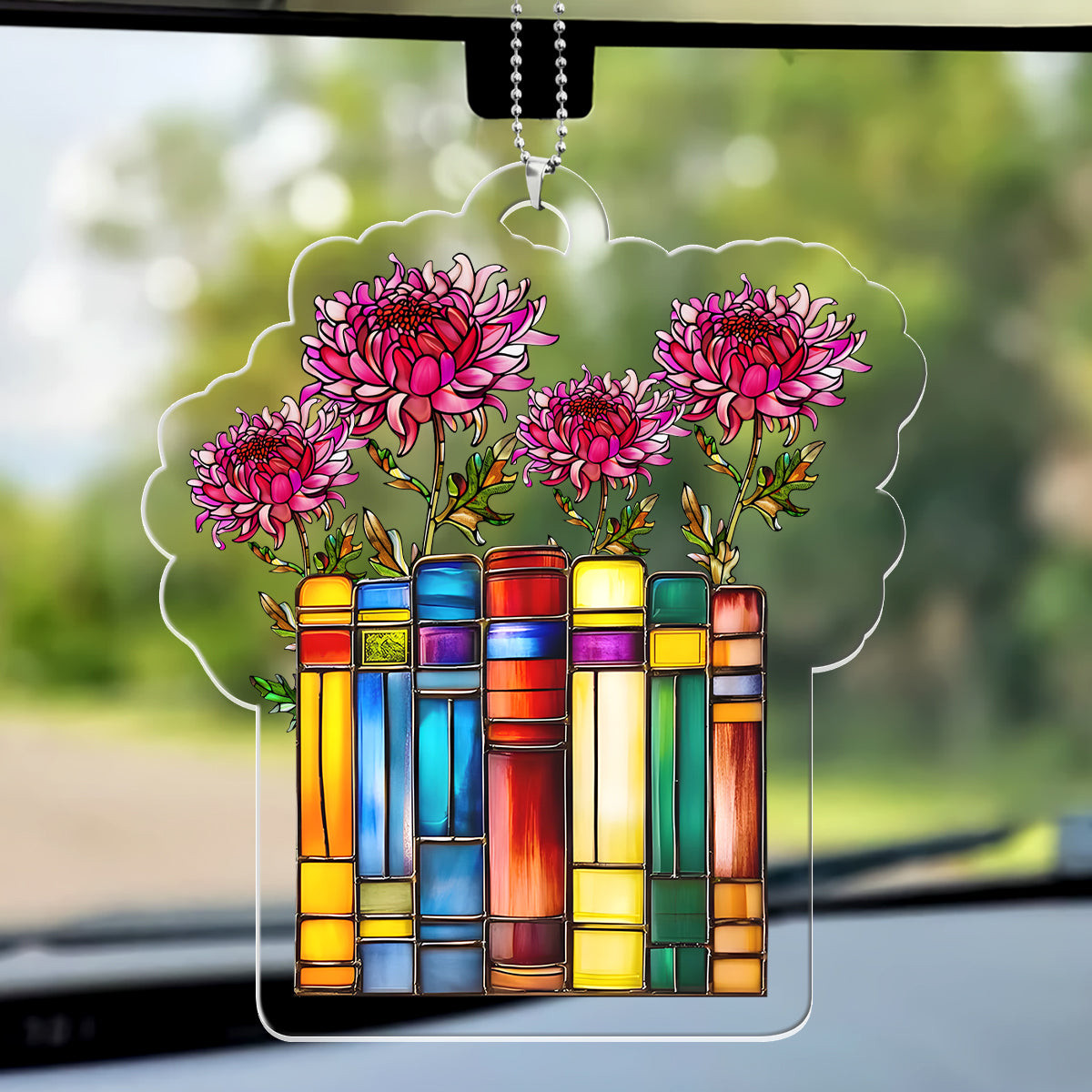 Bookish Garden Christmas Car Ornament Book Themed Xmas Decor Christmas Gift Ideas