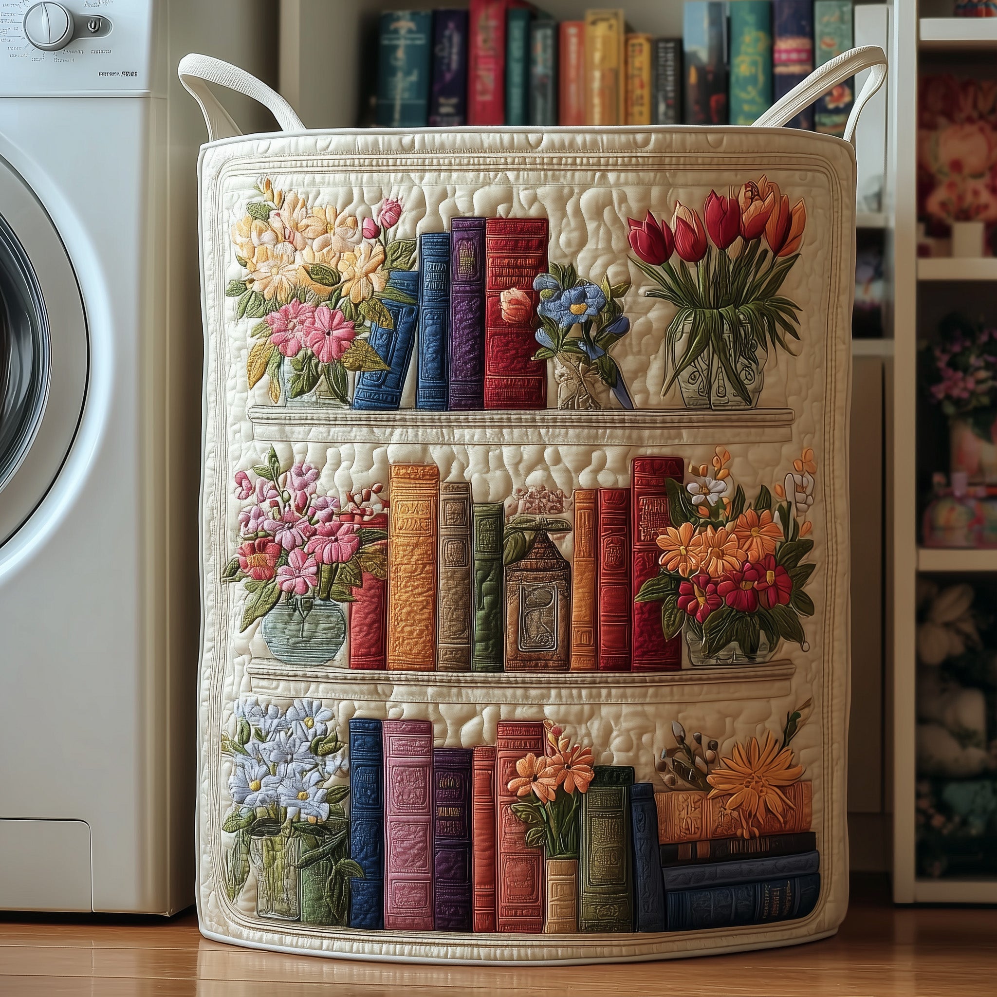 Bookish Quilted Laundry Basket Book Themed Birthday Presents
