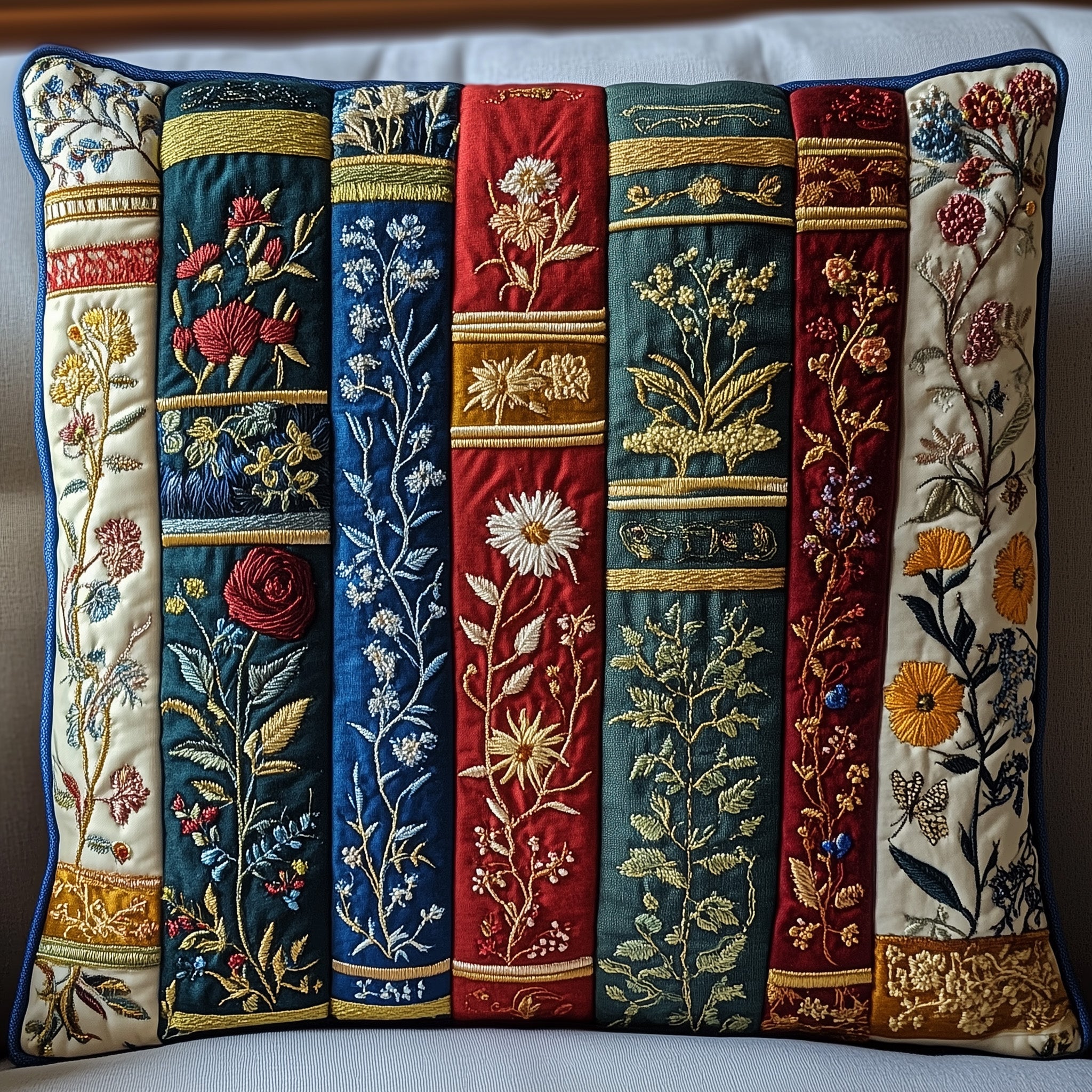 Bookish Quilted Pillow Case Gift For Dad